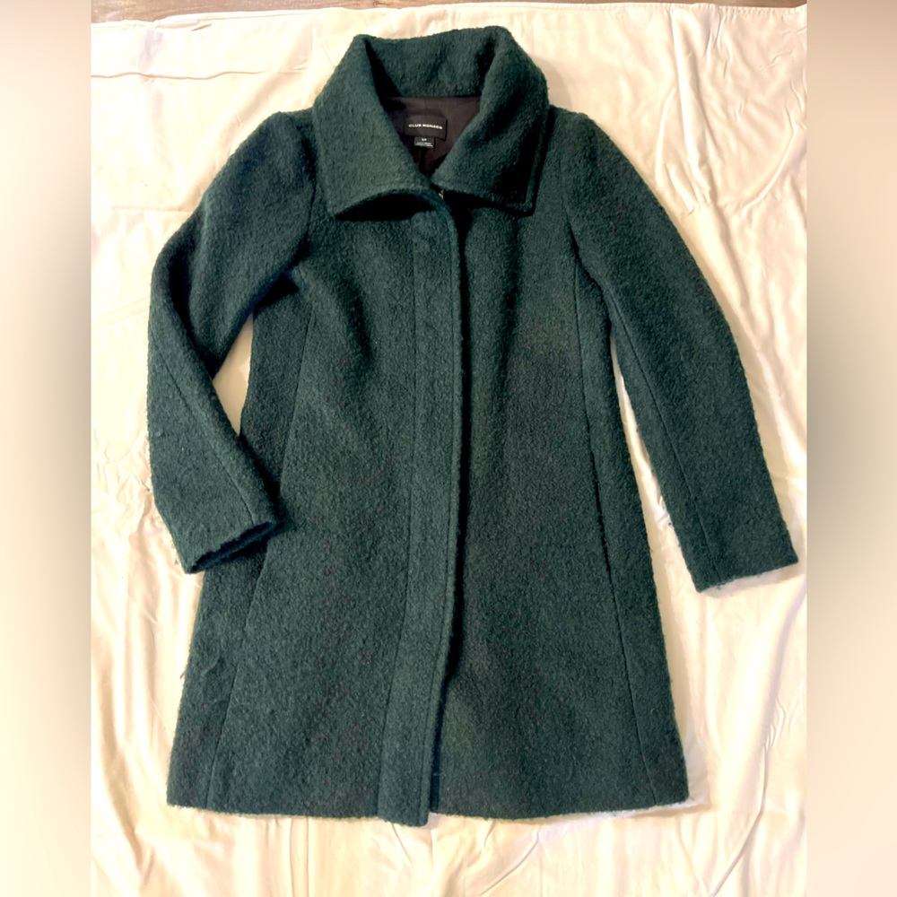 Green wool dress coat